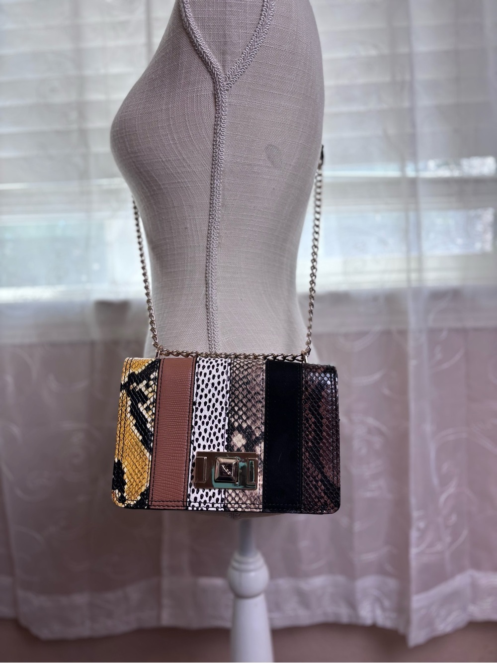 Aldo Lovowia Faux Leather Snake Crossbody Bag